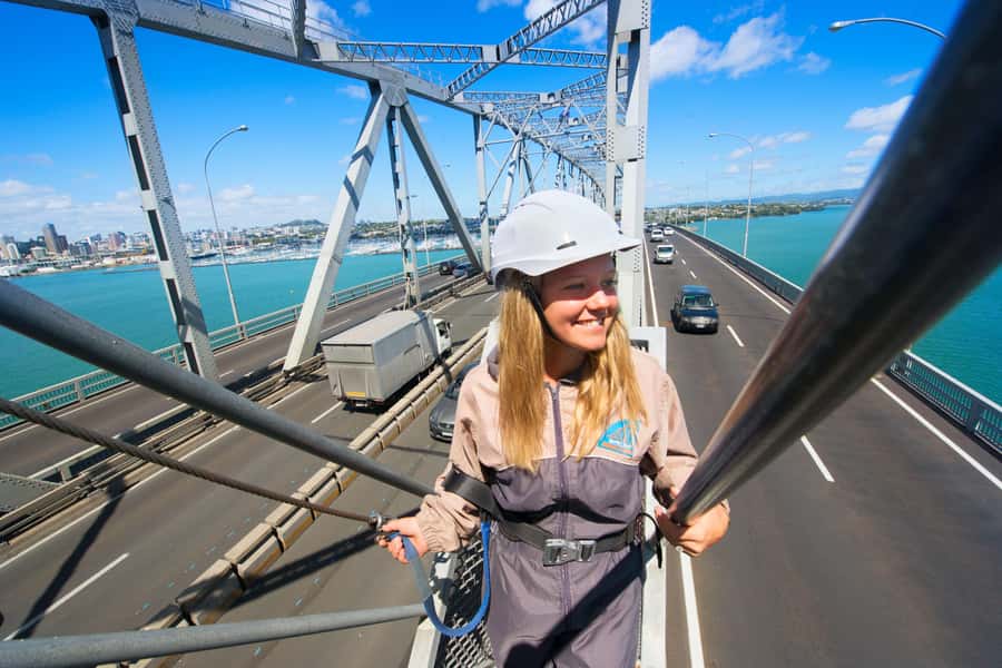 Auckland Harbor Bridge: Bridge Climb - Walking over water: under, around, up, and over the 67-metre bridge