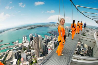 Auckland: Sky Tower SkyWalk - 192m High Edge Walk - The harness, the guide, and the moment your brain catches up