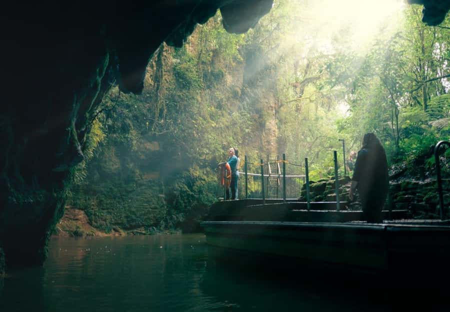 Auckland: Waitomo Caves & Rotorua - Te Puia Small-Group Tour - Waitomo Glowworm Caves: The Silent Boat Ride Plus the No-Photo Rule
