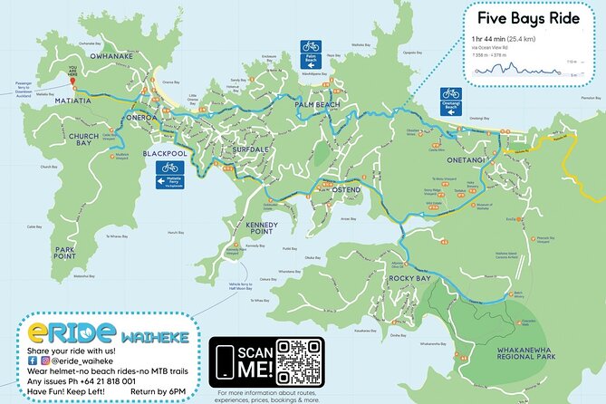 eRide Waiheke 5 bays ride - Waiheke’s Five Bays Ride: freedom with a hilly cheat code