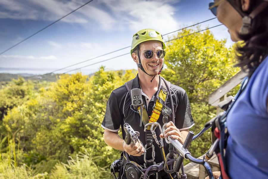 Waiheke Island: Zipline and Native Forest Adventure Trip - Vineyard skies and 360-degree Hauraki Gulf moments